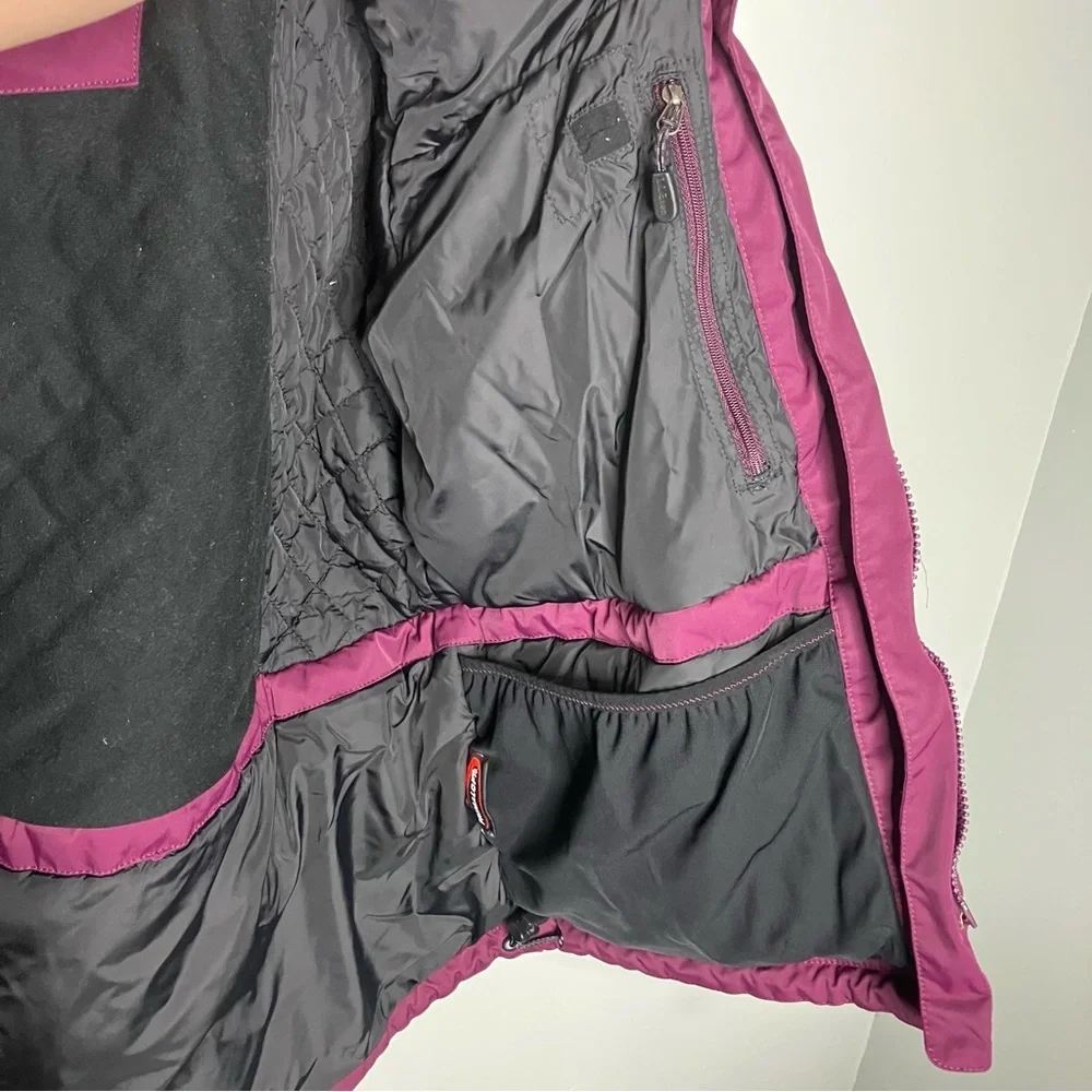 L.L. Bean purple & black‎ coat size medium